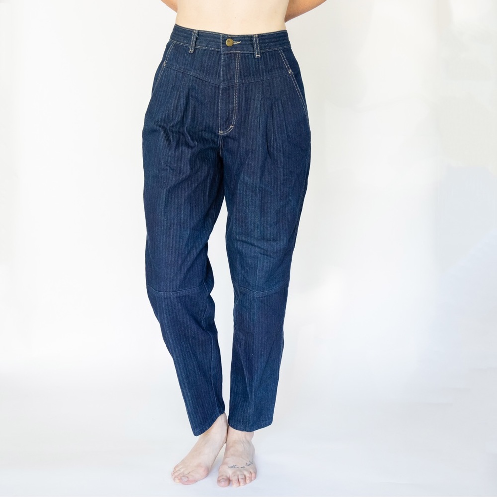 Vintage L’echarde High Waisted Pleated Jeans